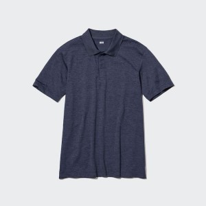 Camisa Polo Uniqlo Dry-ex Hombre Azul Marino | 94075-JKDC