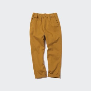 Pantalones Jogger Uniqlo Ultra Stretch Tapered Niños Amarillo | 23416-HYFL